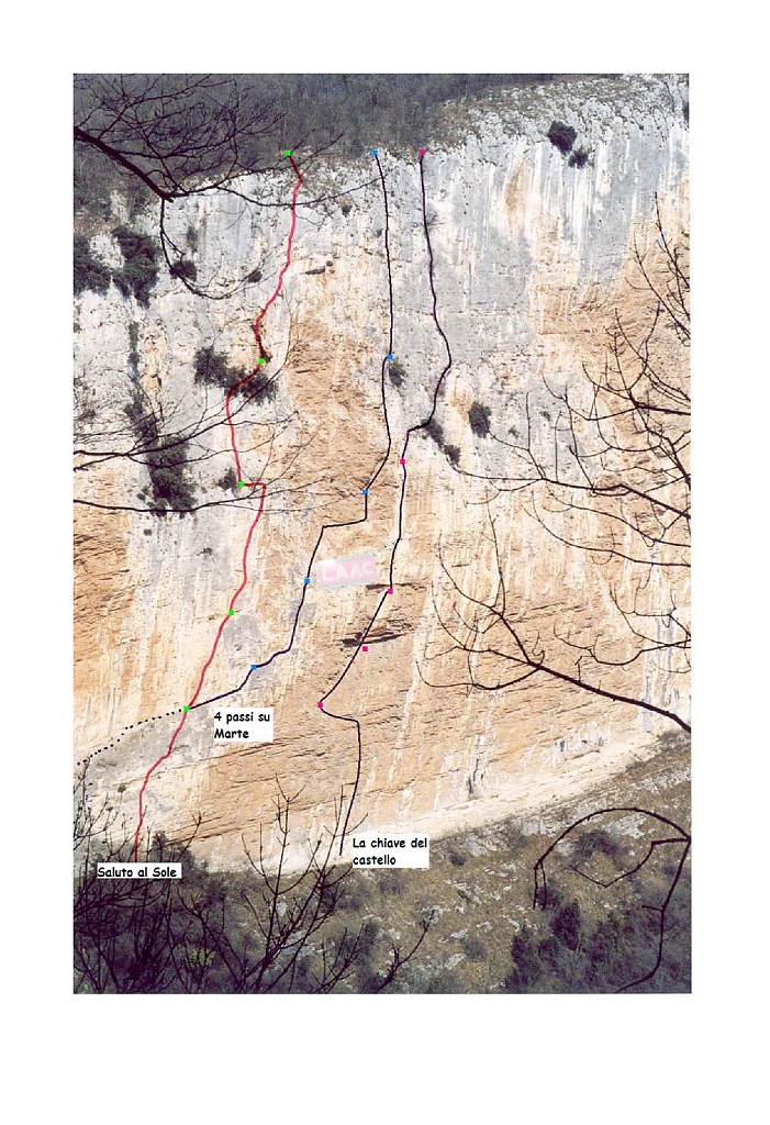 4PassiSuMarteTracciato.jpg - Tracciato della via preso dal sito dei chiodatori http://www.laac.it/Relazioni.html