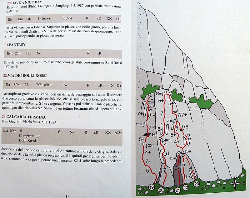 Relazione.jpg - Via molto corta ideale per le fredde giornate autunnali e per quando si è un po' scazzati. Ultimo tiro con passo unto e veramente molto duro, facilmente azzerabile però :-)