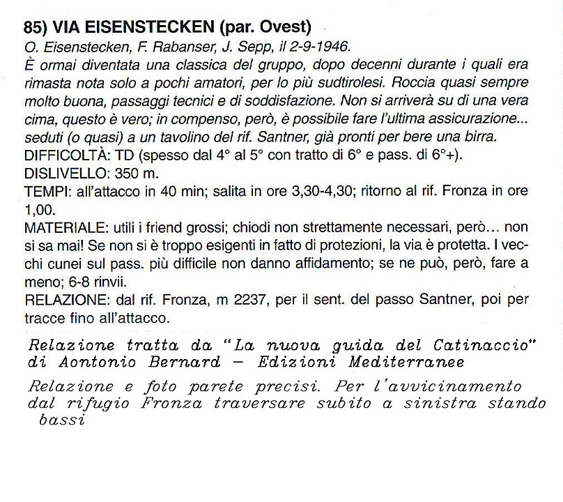 relazione1.jpg - Via bella ma impegnativa, su roccia buona. Arrampicata in prevalenza in diedro/fessura.Che dire ... già nel 1946 sapevano arrampicare bene !