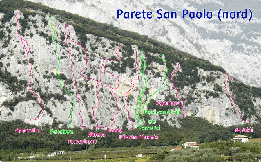 parete-san-paolo-nord-monte.jpg - La Parete San Paolo è l'ideale per queste giornate, vie non troppo dure ben protette e ... che asciugano presto !