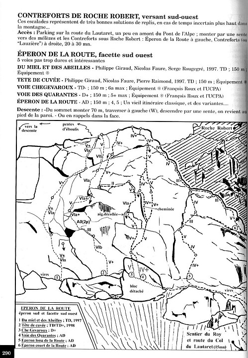 Relazione.jpg - Dopo la bella via di ieri ci accontiamo di qualcosa di veloce sulle strada del ritorno. Il Brianconnais offre veramente vie per tutti i gusti, qui alcune possibilità a pochi minuti dalla strada che sale al Col de Lautaret. Partiamo sul primo tiro di Che Gevaroux e proseguiamo nel caminone di Voie des Quarantes. All'ultimo tiro c'è una variante un po' più dura su spit nuovi