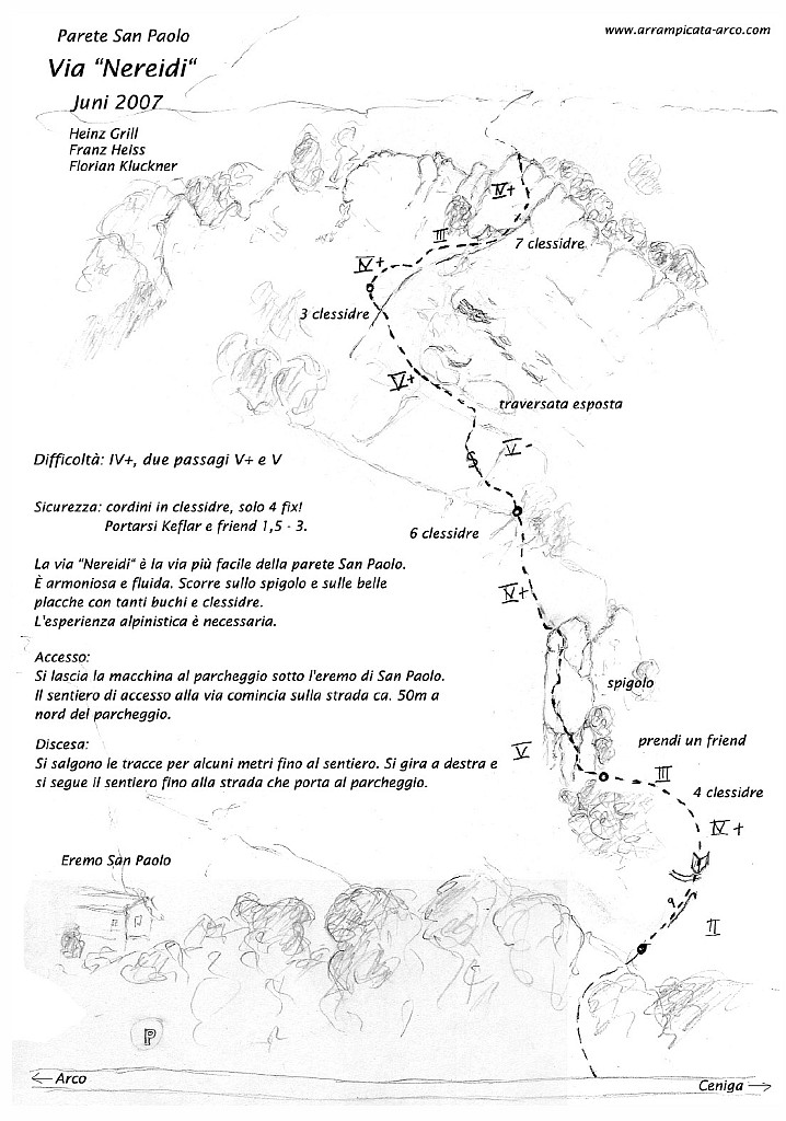 NereidiRelazione.jpg - Vietta corta e facile ma divertente. Placche lavorate con ottime clessidre. Purtroppo alcuni passaggi sono unti per le innumerevoli ripetizioni